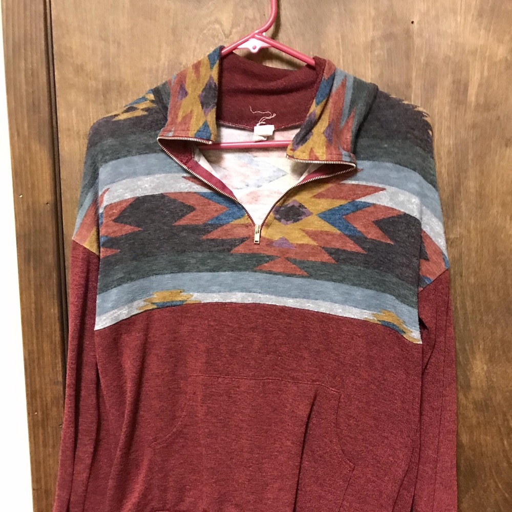 1/4 zip Aztec sweater